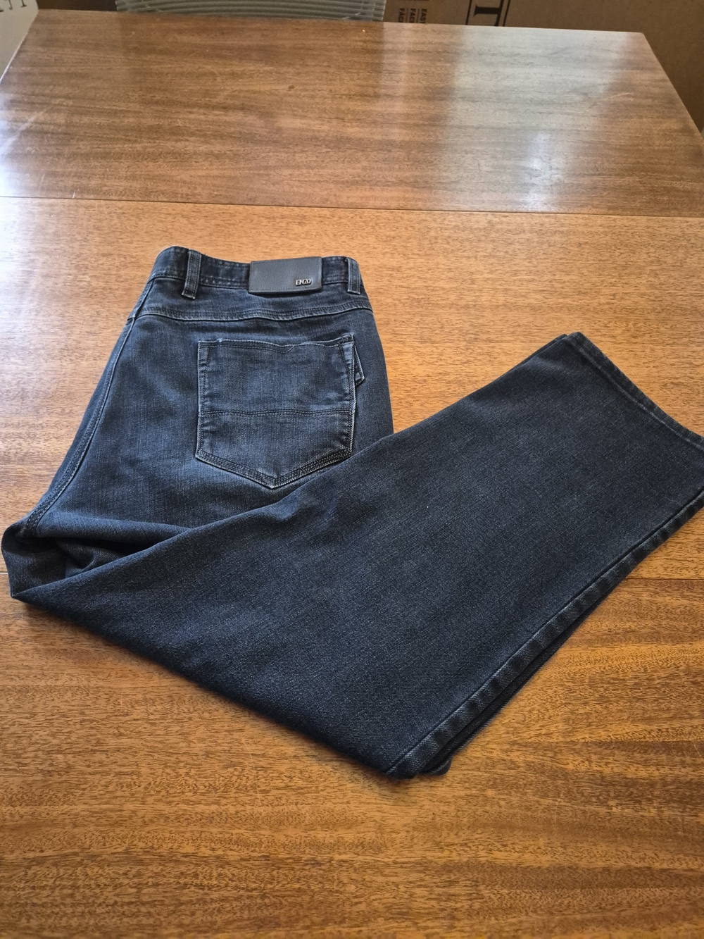 Men's Enzo Denim Straight Leg Jeans in Dark Indigo W38xL27